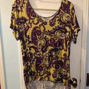 NWOT the perfect Tee petite X-Large T-shirt, yellow, purple, black, white